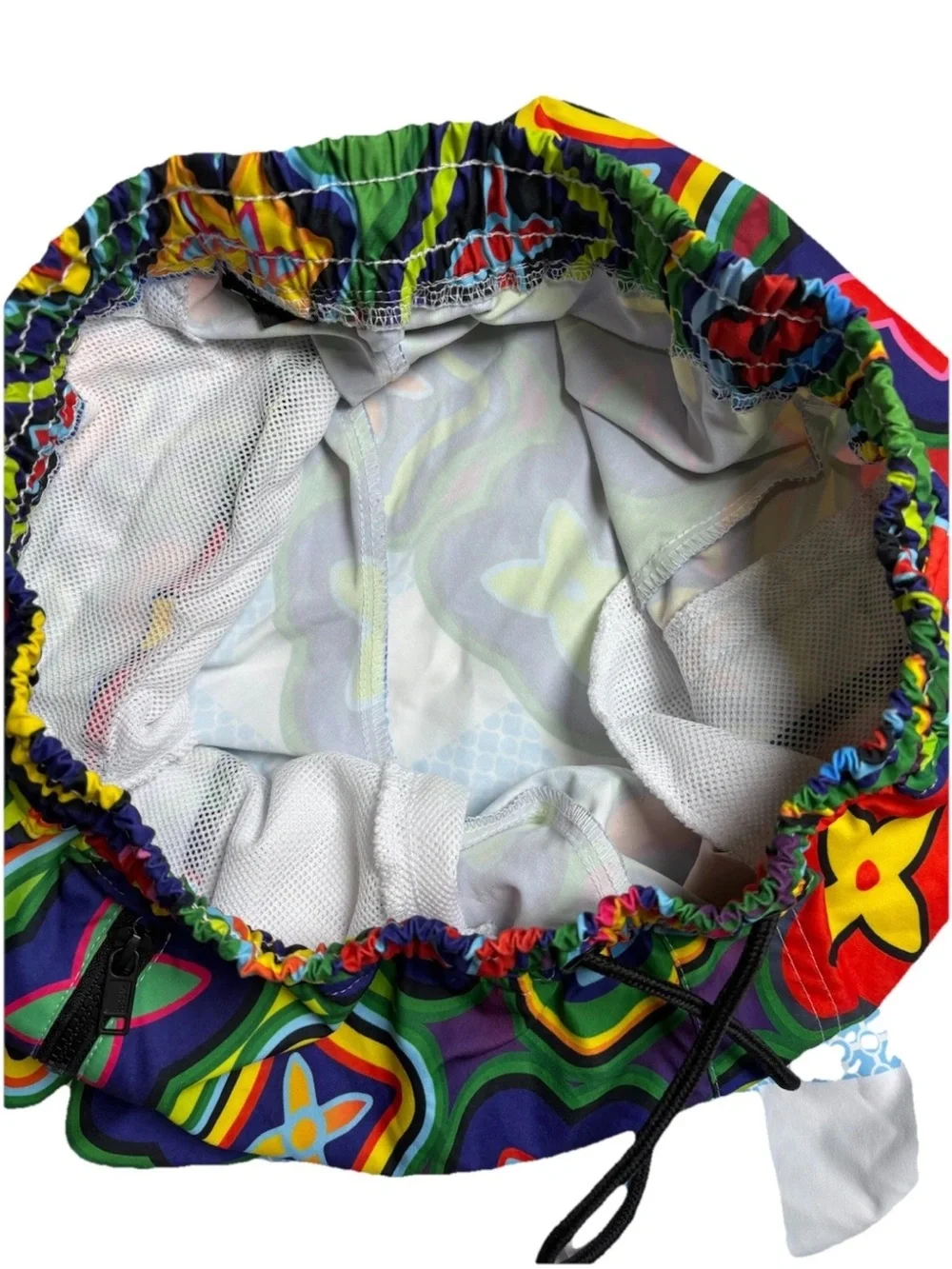 Two Thr33 Originals Mens Large Swim Shorts Abstract Pattern Drawstring 7.5